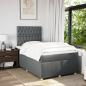 Preview: Boxspringbett mit Matratze Dunkelgrau 120x200 cm Stoff