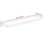 Preview: Tischplatte mit Baumkante 180x40x2,5 cm Raues Mango Massivholz
