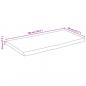 Preview: Tischplatte mit Baumkante 100x40x3,8 cm Raues Mango Massivholz