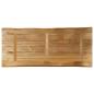 Preview: Tischplatte mit Baumkante 140x60x2,5 cm Raues Mango Massivholz