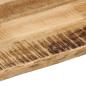 Preview: Tischplatte mit Baumkante 140x60x2,5 cm Raues Mango Massivholz