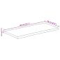 Preview: Tischplatte mit Baumkante 140x60x2,5 cm Raues Mango Massivholz