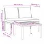 Preview: 2-tlg. Garten-Sofagarnitur mit Kissen Schwarz Aluminium