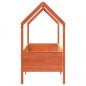 Preview: Kinderbett Hausbett Wachsbraun 80x160 cm Massivholz Kiefer