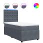 Preview: Boxspringbett mit Matratze Dunkelgrau 90x190 cm Samt