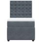 Preview: Boxspringbett mit Matratze Dunkelgrau 90x190 cm Samt