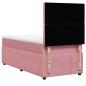Preview: Boxspringbett mit Matratze Rosa 90x190 cm Samt