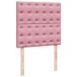 Preview: Boxspringbett mit Matratze Rosa 90x190 cm Samt