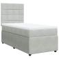 Preview: Boxspringbett mit Matratze Hellgrau 90x200 cm Samt
