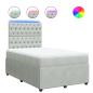 Preview: Boxspringbett mit Matratze Hellgrau 120x200 cm Samt