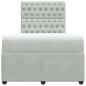 Preview: Boxspringbett mit Matratze Hellgrau 120x200 cm Samt