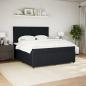 Preview: Boxspringbett mit Matratze Schwarz 200x200 cm Samt