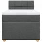 Preview: Boxspringbett mit Matratze Dunkelgrau 80x200 cm Stoff