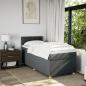 Preview: Boxspringbett mit Matratze Dunkelgrau 90x190 cm Stoff