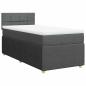 Preview: Boxspringbett mit Matratze Dunkelgrau 90x190 cm Stoff