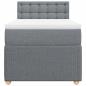 Preview: Boxspringbett mit Matratze Hellgrau 90x190 cm Stoff