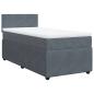 Preview: Boxspringbett mit Matratze Dunkelgrau 90x190 cm Samt