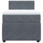 Preview: Boxspringbett mit Matratze Dunkelgrau 90x190 cm Samt