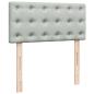 Preview: Boxspringbett mit Matratze Hellgrau 90x190 cm Samt
