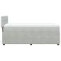 Preview: Boxspringbett mit Matratze Hellgrau 90x190 cm Samt