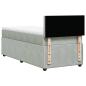 Preview: Boxspringbett mit Matratze Hellgrau 90x190 cm Samt