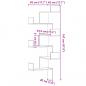 Preview: Wand-Eckregal Sonoma-Eiche 45x45x147 cm Holzwerkstoff