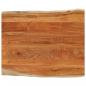 Preview: ARDEBO.de - Tischplatte 90x80x2,5cm Rechteckig Massivholz Akazie Baumkante