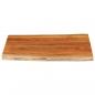 Preview: Tischplatte 90x80x2,5cm Rechteckig Massivholz Akazie Baumkante