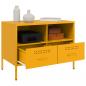 Preview: TV-Schrank Senfgelb 68x39x50,5 cm Stahl