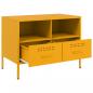Preview: TV-Schrank Senfgelb 68x39x50,5 cm Stahl