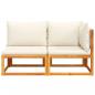 Preview: Gartensofa mit Kissen 2-Sitzer Massivholz Akazie