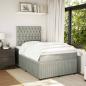 Preview: Boxspringbett mit Matratze Hellgrau 120x190 cm Samt