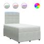 Preview: Boxspringbett mit Matratze Hellgrau 120x190 cm Samt