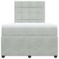 Preview: Boxspringbett mit Matratze Hellgrau 120x190 cm Samt