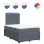 Preview: Boxspringbett mit Matratze Dunkelgrau 120x200 cm Samt