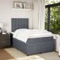 Preview: Boxspringbett mit Matratze Dunkelgrau 120x200 cm Samt