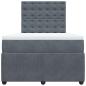 Preview: Boxspringbett mit Matratze Dunkelgrau 120x200 cm Samt