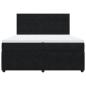 Preview: Boxspringbett mit Matratze Schwarz 200x200 cm Samt