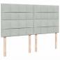 Preview: Boxspringbett mit Matratze Hellgrau 200x200 cm Samt