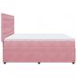 Preview: Boxspringbett mit Matratze Rosa 200x200 cm Samt