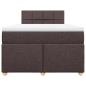 Preview: Boxspringbett mit Matratze Dunkelbraun 120x200 cm Stoff