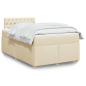 Preview: ARDEBO.de - Boxspringbett mit Matratze Creme 120x200 cm Stoff