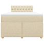Preview: Boxspringbett mit Matratze Creme 120x200 cm Stoff