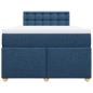 Preview: Boxspringbett mit Matratze Blau 120x200 cm Stoff