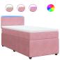 Preview: Boxspringbett mit Matratze Rosa 90x200 cm Samt