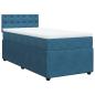 Preview: Boxspringbett mit Matratze Blau 90x200 cm Samt