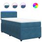 Preview: Boxspringbett mit Matratze Blau 90x200 cm Samt