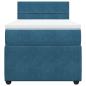 Preview: Boxspringbett mit Matratze Blau 90x200 cm Samt