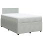 Preview: Boxspringbett mit Matratze Hellgrau 120x190 cm Samt
