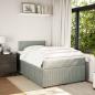 Preview: Boxspringbett mit Matratze Hellgrau 120x190 cm Samt